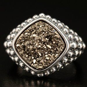 Michael Dawkins Sterling Silver Druzy Ring - Size 5